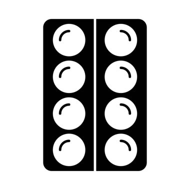 ilaç tablet düz simgesi, vektör, illüstrasyon  