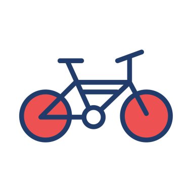 Bisiklet düz simgesi, vektör, illüstrasyon