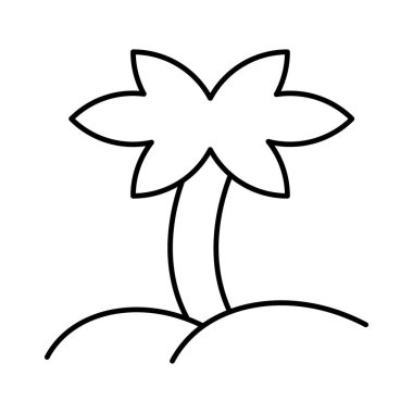 palmiye ağacı beach vektör renk simgesi