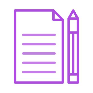 oluşturma düzenleme yazma düz simgesi, vektör, illüstrasyon