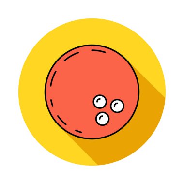 bowling topu düz simgesi beyaz arka plan, vektör, illüstrasyon izole