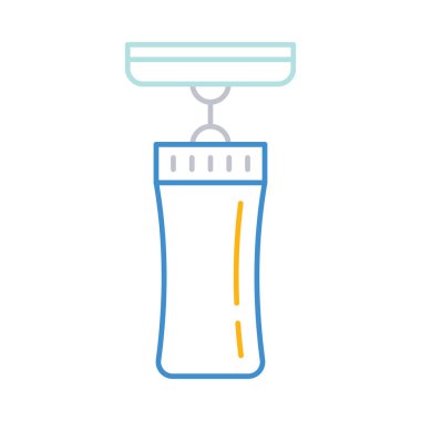 boks torbası düz simgesi beyaz arka plan, vektör, illüstrasyon izole