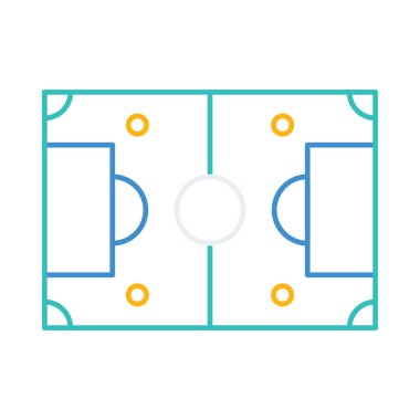 zemin mahkeme düz simgesi beyaz arka plan, vektör, illüstrasyon izole