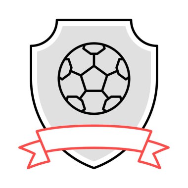 kalkan spor Ödülü düz simgesi beyaz arka plan, vektör, illüstrasyon izole