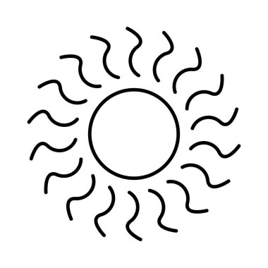 güneş hava yaz vektör renk simgesi