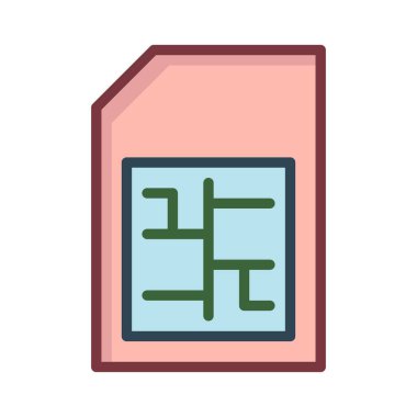 Kart renk web vektör simgesi