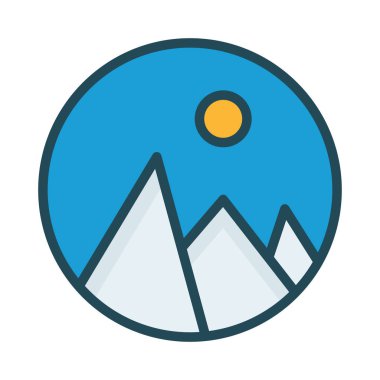 resim fotoğraf görüntü düz simgesi, vektör, illüstrasyon 