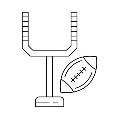 rugby spor düz simgesi beyaz arka plan, vektör, illüstrasyon izole