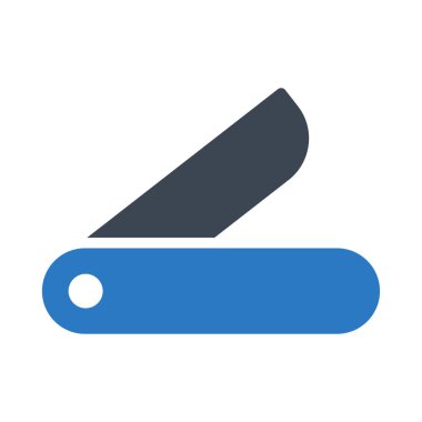 ustura düz simgesi, vektör, illüstrasyon