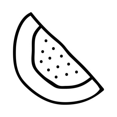 karpuz düz simgesi, vektör, illüstrasyon