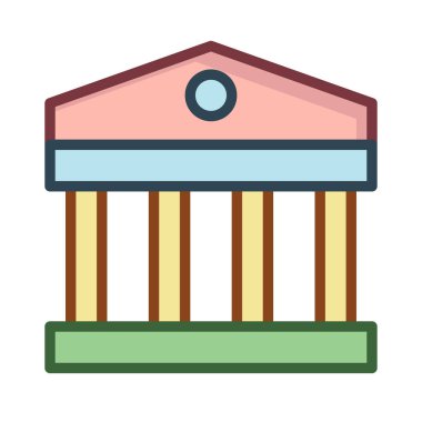 inşaat düz simgesi, vektör, illüstrasyon banka  