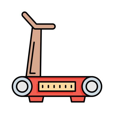 Beyaz arka plan, vektör, illüstrasyon izole makine düz simgesi çalışan