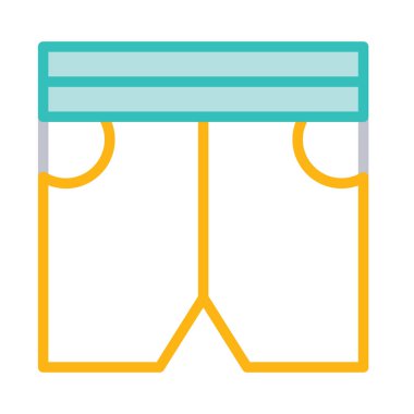 iç çamaşırı düz simgesi, vektör, illüstrasyon