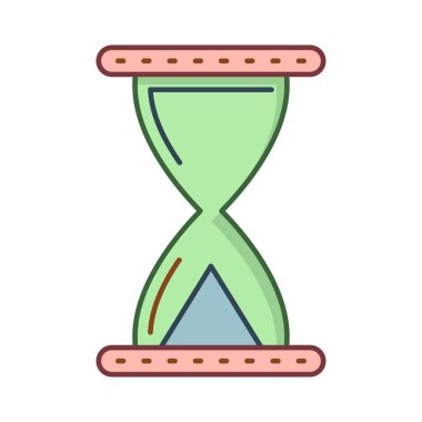 kum saati düz simgesi, vektör, illüstrasyon