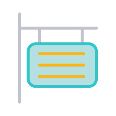  asılı düz simgesi, vektör, çizim kurulu  