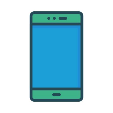 cep telefon düz simgesi, vektör, illüstrasyon 