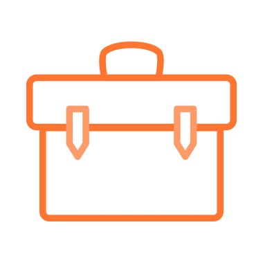 Evrak Çantası'nı düz simgesi, vektör, illüstrasyon