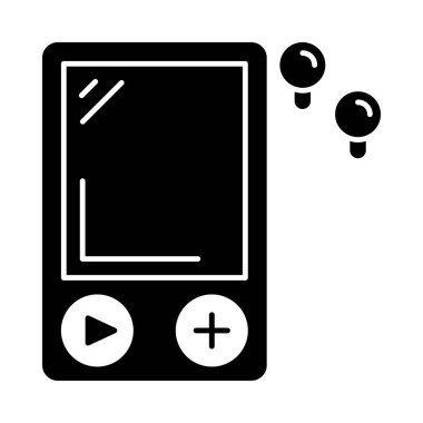 video oyun aygıtı düz simgesi, vektör, illüstrasyon 