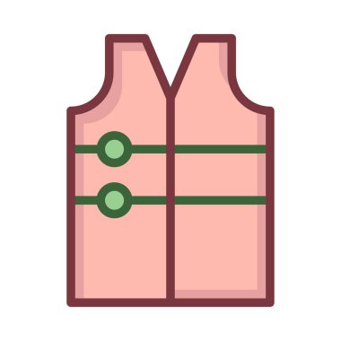 Emanet ceket düz simgesi, vektör, illüstrasyon 