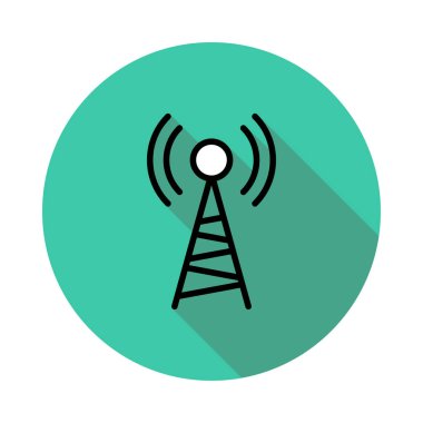 anten Kulesi sinyali düz kutsal kişilerin resmi, vektör, illüstrasyon 