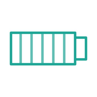 Pil şarj düz simgesi, vektör, illüstrasyon  