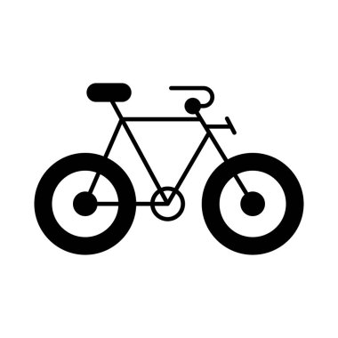 Bisiklet düz simgesi, vektör, illüstrasyon