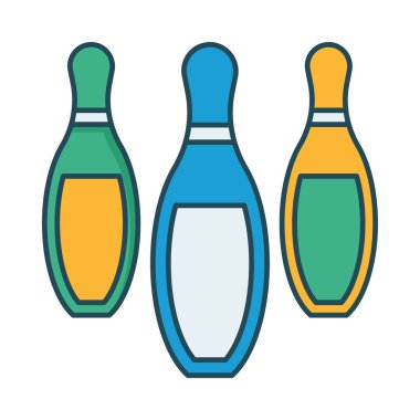 skittles düz simgesi beyaz arka plan, vektör, illüstrasyon izole 