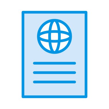 Pasaport düz simgesi, vektör, illüstrasyon