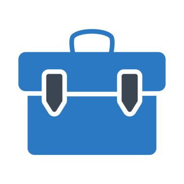 Evrak Çantası'nı düz simgesi, vektör, illüstrasyon