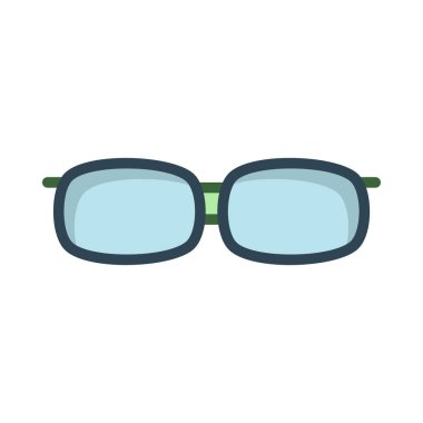 moda gözlük düz simgesi, vektör, illüstrasyon