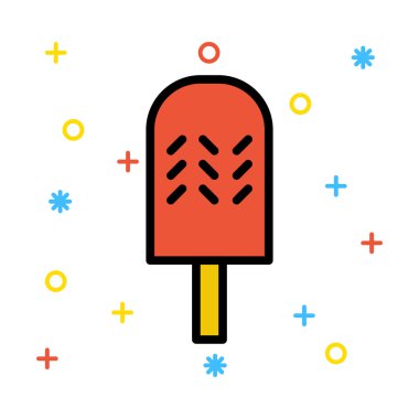 Renk web simgesi. Vektör çizim