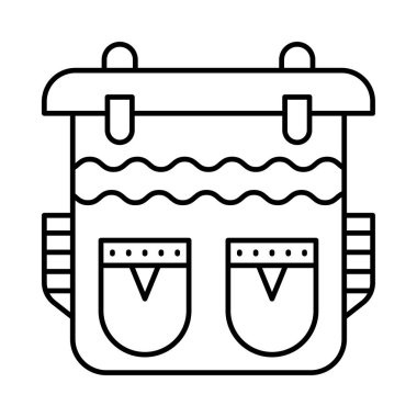 spor çanta düz simgesi beyaz arka plan, vektör, illüstrasyon izole