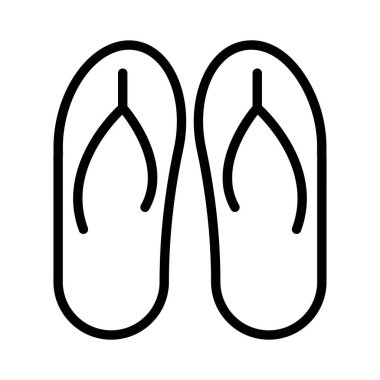 Flip flop düz simgesi, vektör, illüstrasyon