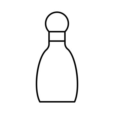 Skittle bowling oyun vektör renk simgesi