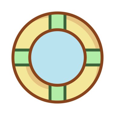 hayat tüp düz simgesi, vektör, illüstrasyon 