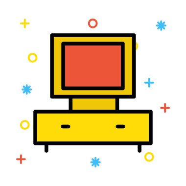 Renk web simgesi. Vektör çizim