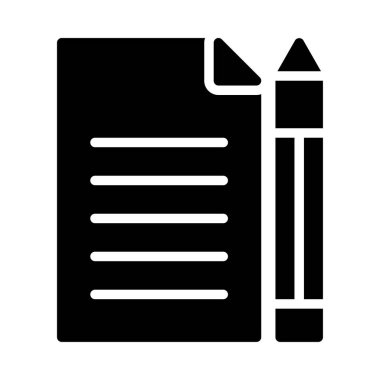 oluşturma düzenleme yazma düz simgesi, vektör, illüstrasyon