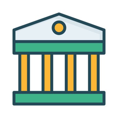 inşaat düz simgesi, vektör, illüstrasyon banka  