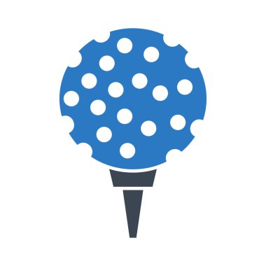 golf topu düz simgesi beyaz arka plan, vektör, illüstrasyon izole