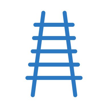 demiryolu parça düz simgesi, vektör, illüstrasyon