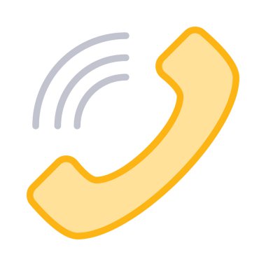 ara telefon alıcı düz simgesi, vektör, illüstrasyon  