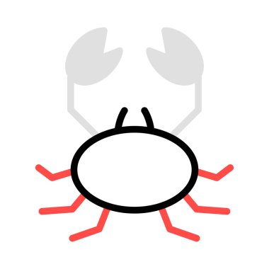 akrep düz simgesi, vektör, illüstrasyon