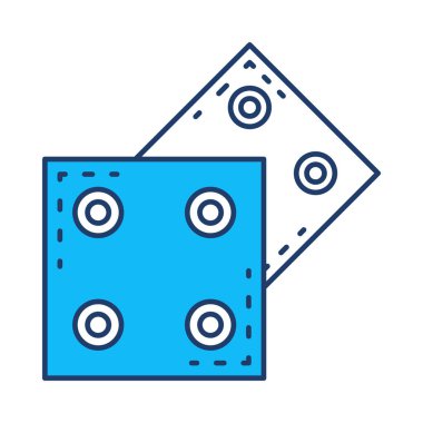 Beyaz arka plan, vektör, illüstrasyon izole zar oyunu düz simgesi