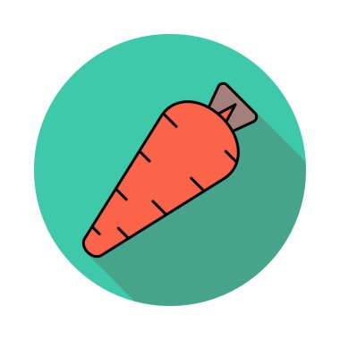 Havuç düz simgesi, vektör, illüstrasyon