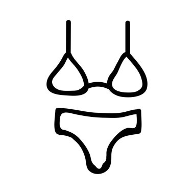 iç çamaşırı düz simgesi, vektör, illüstrasyon  