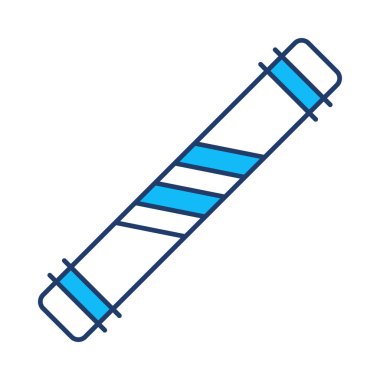 Kayak düz simgesi beyaz arka plan, vektör, illüstrasyon izole