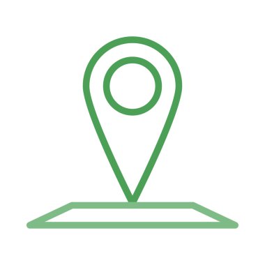 konumu PIN harita düz simgesi, vektör, illüstrasyon 