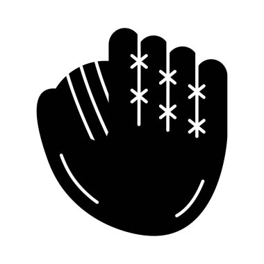 kriket topu düz simgesi beyaz arka plan, vektör, illüstrasyon izole tutan el  