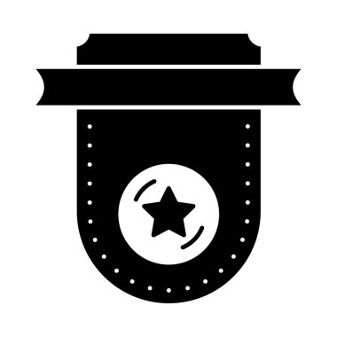 Beyaz arka plan, vektör, illüstrasyon izole yıldız düz simgesi ile afiş Ödülü