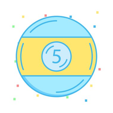 snooker oyun düz simgesi beyaz arka plan, vektör, illüstrasyon izole